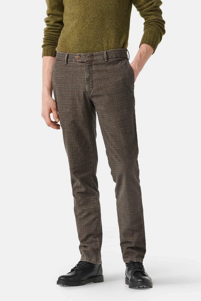 MMX Chinohose Pepita Check (1-tlg) mit echtem Kristall im Hosenschlitz von MMX
