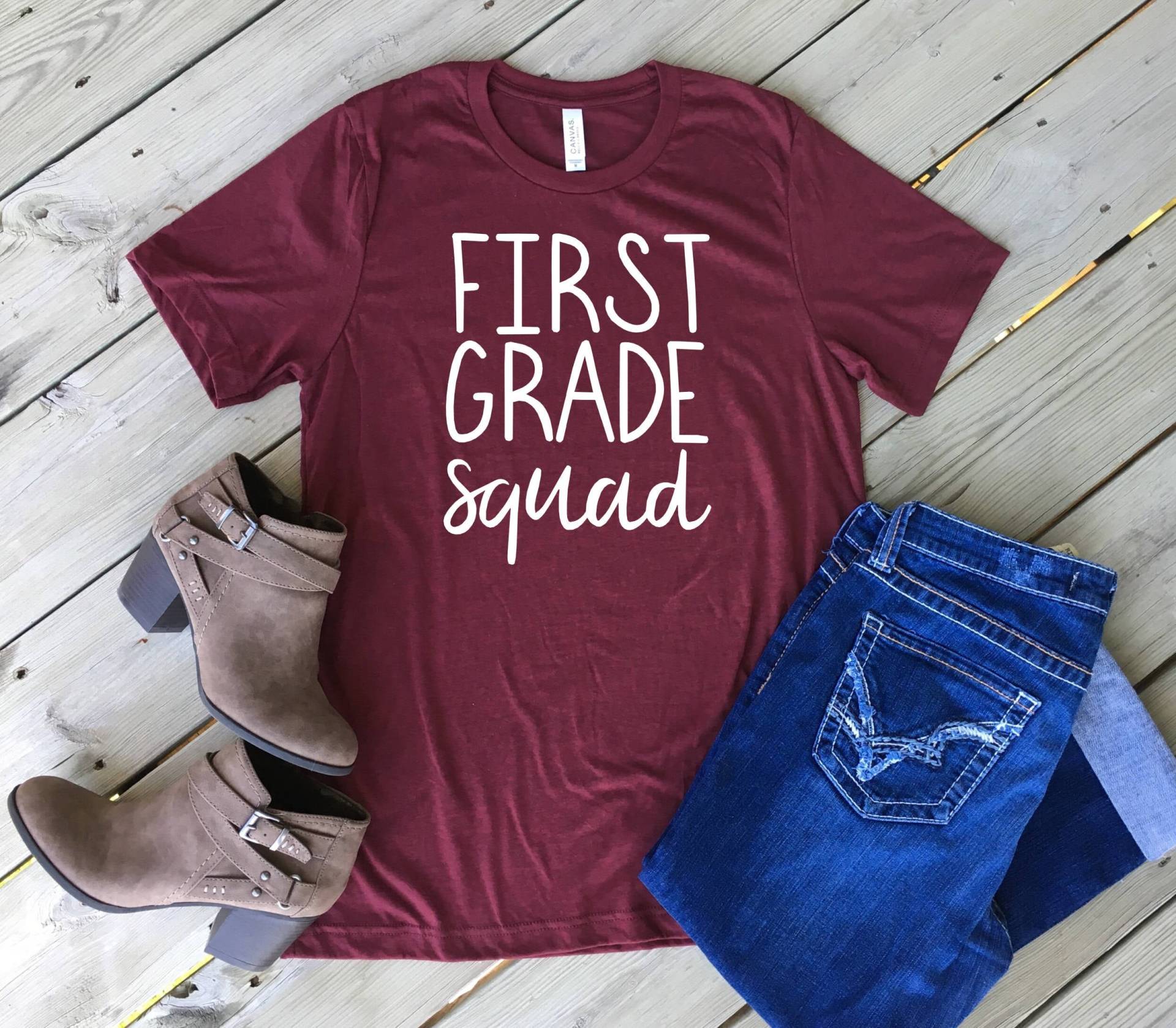 Lehrer Squad Bella Canvas Shirt/Jede Klasse Oder Fach Custom Unisex Sizing First Grade Lehrer Squad Bella Canvas Shirt/Jede Klasse Oder Fach Custom Unisex Sizing First Grade von MMZdesign