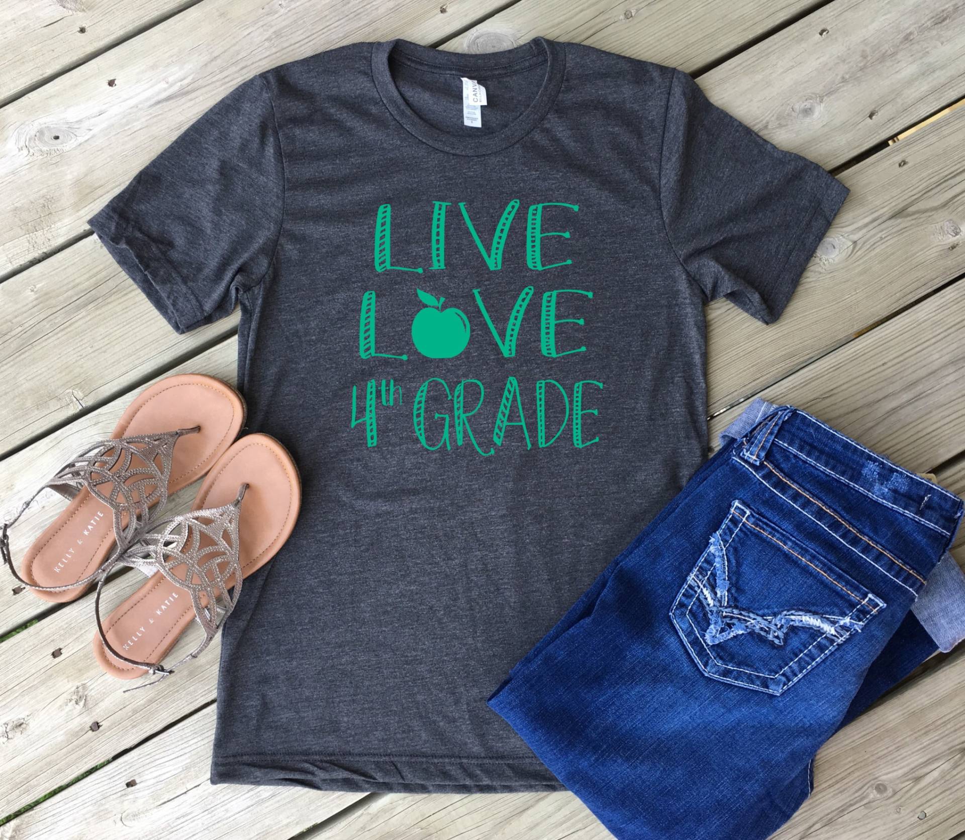 Live Love Grade Shirt/ Any Or Subject/ Custom/ Unisex Live Love Grade Shirt/ Any Or Subject/ Custom/ Unisex von MMZdesign