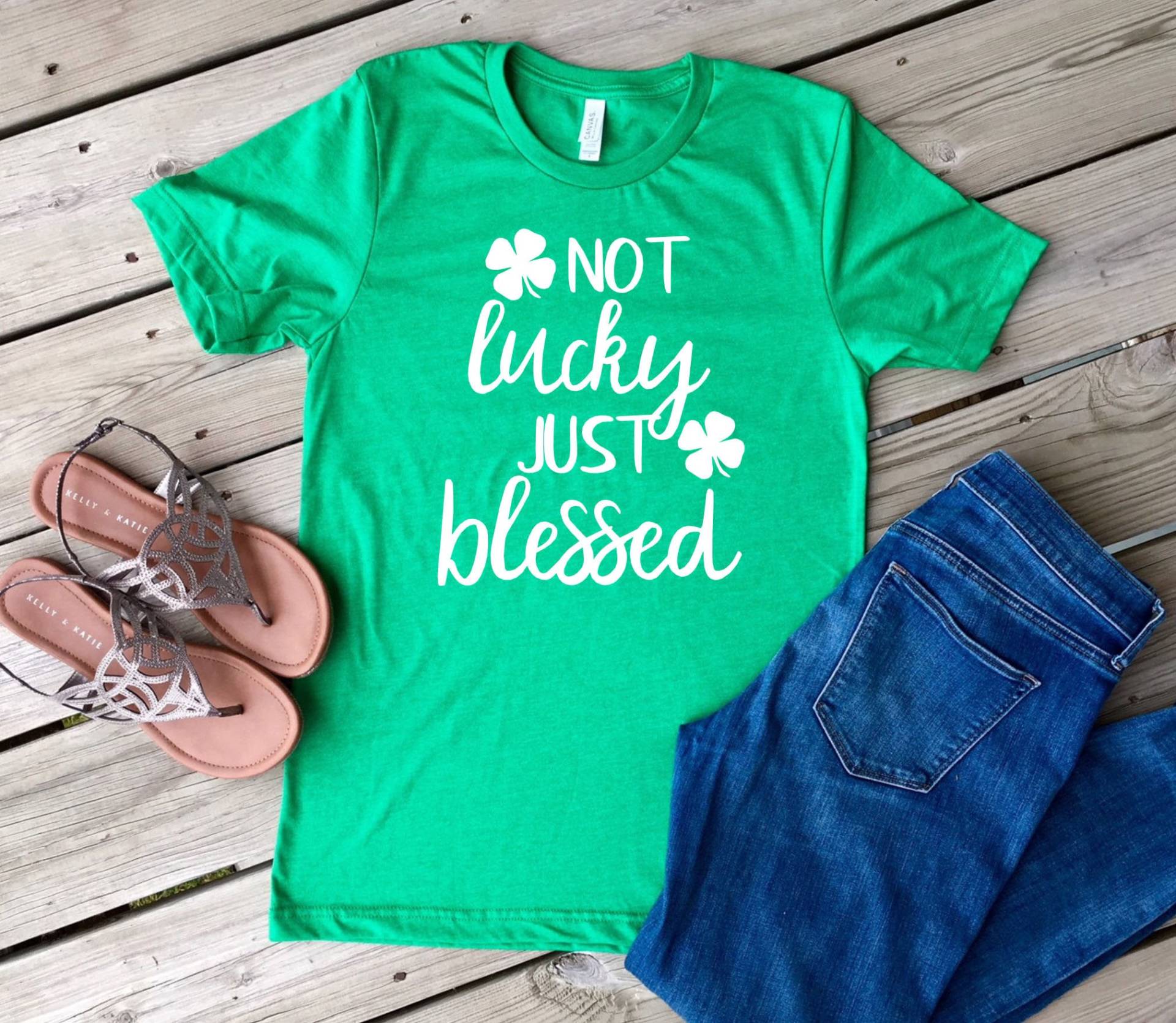 Not Lucky Just Blessed Bella Canvas Shirt/st. Patrick's Day Unisex Größe Benutzerdefinierte Farben Not Lucky Just Blessed Bella Canvas Shirt/st. Patrick's Day Unisex Größe Benutzerdefinierte Farben von MMZdesign