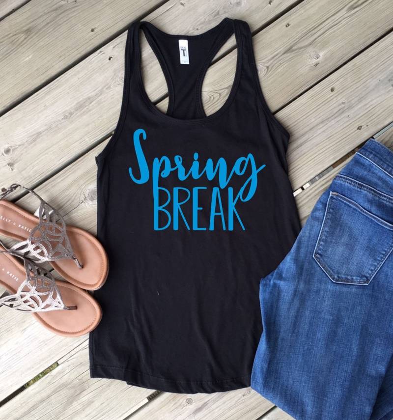 Spring Break Racerback Tank Top/Next Level Womens Beach Benutzerdefinierte Farben Spring Break Racerback Tank Top/Next Level Womens Beach Benutzerdefinierte Farben von MMZdesign