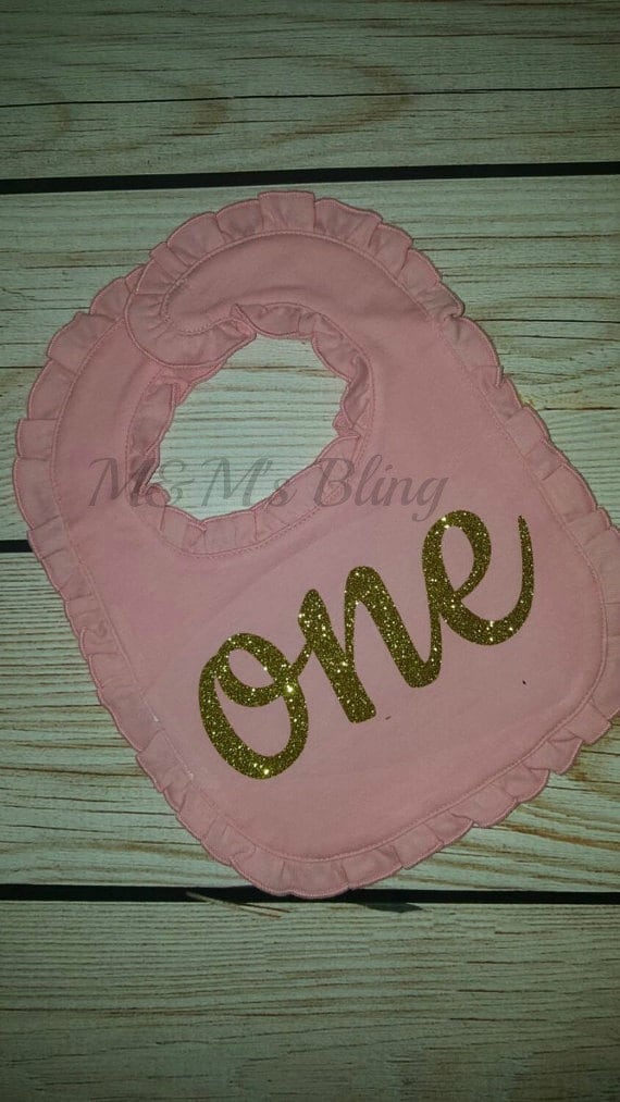 Premuim Ersten Geburtstag Lätzchen, Rosa Und Gold Glitter Ein 1. "Ein" Outfit, Sofort Lieferbar Premuim Ersten Geburtstag Lätzchen, Rosa Und Gold Glitter Ein 1. "Ein" Outfit, Sofort Lieferbar von MMsBling