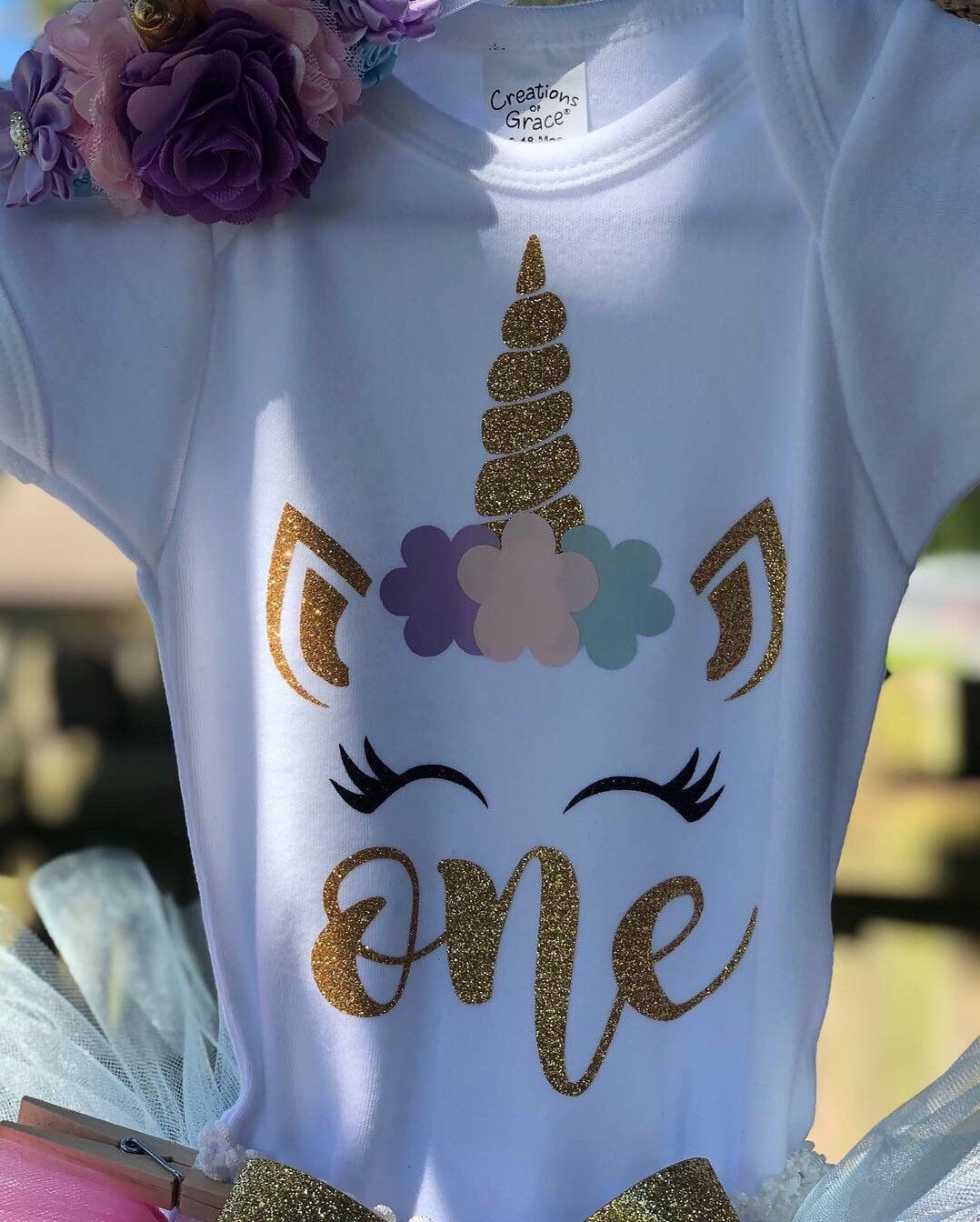 Einhorn Ersten Geburtstag Tutu Outfit Einhorn Ersten Geburtstag Tutu Outfit von MMtutucreations