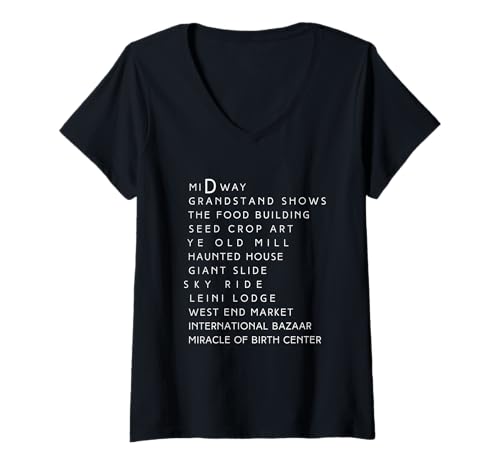Damen MN State Fair Attraktionen und Spaß T-Shirt mit V-Ausschnitt von MN Fair Wear