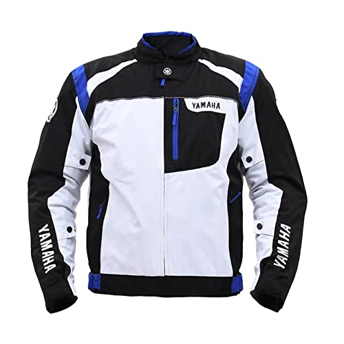 Motorradjacke Herren mit Protektoren, Motorrad Jacke Wasserdicht Winddicht, Motorrad Schutzjacken, Reflektierende Motorräder Jacken, Motorradbekleidung Männer, (Size:L,Color:Blau) von MNBVH