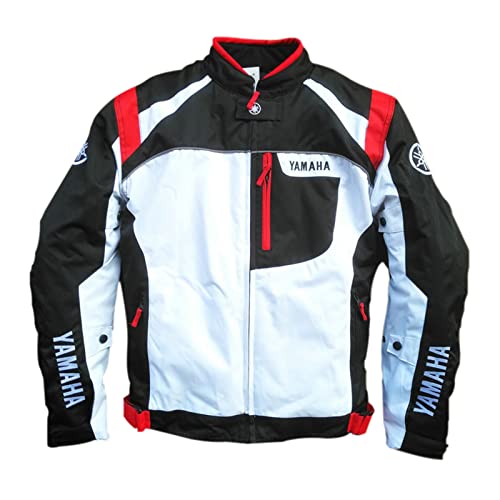 Motorradjacke Herren mit Protektoren, Motorrad Jacke Wasserdicht Winddicht, Motorrad Schutzjacken, Reflektierende Motorräder Jacken, Motorradbekleidung Männer, (Size:L,Color:Rot) von MNBVH