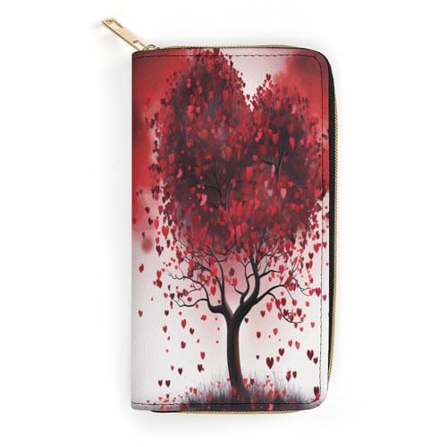MNBVKL Geldbörse mit rotem Herz-Baum, bedruckt, großes Fassungsvermögen, Reisebrieftasche, Erwachsenen-Geldbörse, weiß, 19,7 x 10,5 cm, modern, weiß, 19.7x10.5cm, Modern MNBVKL Geldbörse mit rotem Herz-Baum, bedruckt, großes Fassungsvermögen, Reisebrieftasche, Erwachsenen-Geldbörse, weiß, 19,7 x 10,5 cm, modern, weiß, 19.7x10.5cm, Modern von MNBVKL