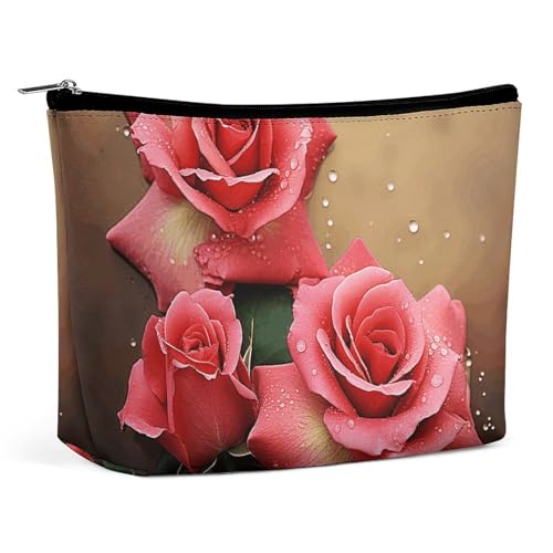 MNBVKL Kosmetiktasche, Rosen, bedruckte Kosmetiktasche, Geldbörse, Kosmetiktasche, niedliche Kosmetiktasche, Hand-Kosmetiktasche, Rosen, Einheitsgröße, Rosen, Einheitsgröße MNBVKL Kosmetiktasche, Rosen, bedruckte Kosmetiktasche, Geldbörse, Kosmetiktasche, niedliche Kosmetiktasche, Hand-Kosmetiktasche, Rosen, Einheitsgröße, Rosen, Einheitsgröße von MNBVKL