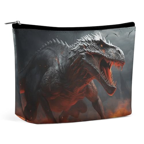 MNBVKL Kosmetiktasche, rote Magma fliegende Drachen, bedruckte Kosmetiktasche, Geldbörse, Kosmetiktasche, niedliche Kosmetiktasche, Hand-Kosmetiktasche, rote Magma fliegende Drachen, Einheitsgröße, von MNBVKL