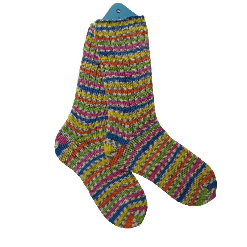 Gestreifte Socken Aus Merinowolle Mit Ripsrand | Handgestrickte Weiche Für Frauen Einzigartiges Geschenk Gemütliche Wollsocken Herren von MNCustomWoolens