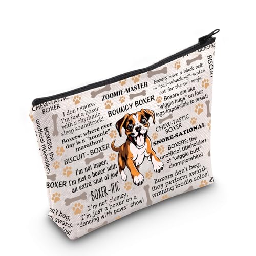 Kosmetiktasche für Damen, Boxer, Hundeliebhaber, Geschenk für Boxer, Hund, Mutter, Geschenk für Boxer und Hundebesitzer, Boxer, Medium von MNIGIU