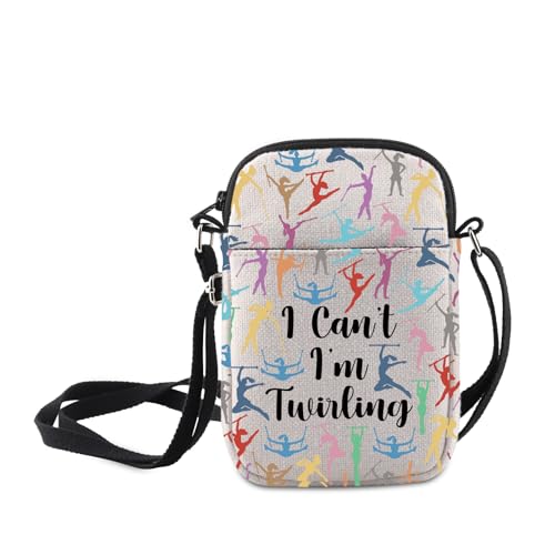 MNIGIU Baton Twirling Crossbody Bag Baton Turnergeschenk I Can't I'm Twirling Messenger Bag Twirlers inspiriertes Geschenk Majorette, I Can't I'm Twirling von MNIGIU