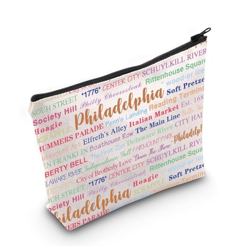 Philadelphia Make-up-Tasche Philadelphia Reisegeschenk Philadelphia Geschenk für sie Umzug nach Philadelphia Geschenk, Philadelphia, Medium von MNIGIU