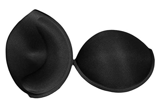 MNJ Trimmings - 3 Paar Push-up-BH-Körbchen zum Einnähen (schwarz, C (85) - Large) von mnj trimmings