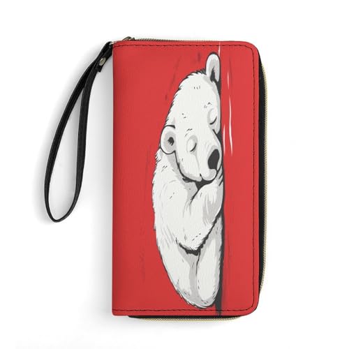 Wallet A White Bear Printed Leather Wallets Card Holder With Wrist Strap Suitable for Both Men And Women, A White Bear, 19.8 x 10.4 x 2.5 cm, Modern, Ein weißer Bär, 7.8 x 4.1 x 1 inches, Modern Wallet A White Bear Printed Leather Wallets Card Holder With Wrist Strap Suitable for Both Men And Women, A White Bear, 19.8 x 10.4 x 2.5 cm, Modern, Ein weißer Bär, 7.8 x 4.1 x 1 inches, Modern von MNKTC