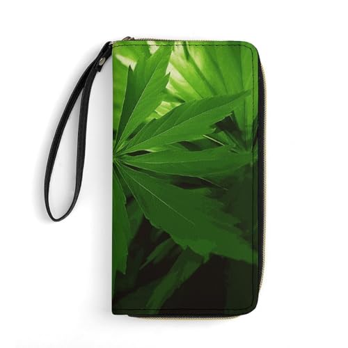 Wallet Green Leaves Printed Leather Wallets Card Holder With Wrist Strap Suitable for Both Men And Women, Green Leaves, 19.8 x 10.4 x 2.5 cm, Modern, Grüne Blätter, 7.8 x 4.1 x 1 inches, Modern Wallet Green Leaves Printed Leather Wallets Card Holder With Wrist Strap Suitable for Both Men And Women, Green Leaves, 19.8 x 10.4 x 2.5 cm, Modern, Grüne Blätter, 7.8 x 4.1 x 1 inches, Modern von MNKTC