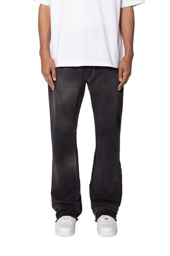 mnml Herren Men's Faded Bootcut Sweatpants Trainingshose, Verwaschenes Schwarz, Groß von MNML