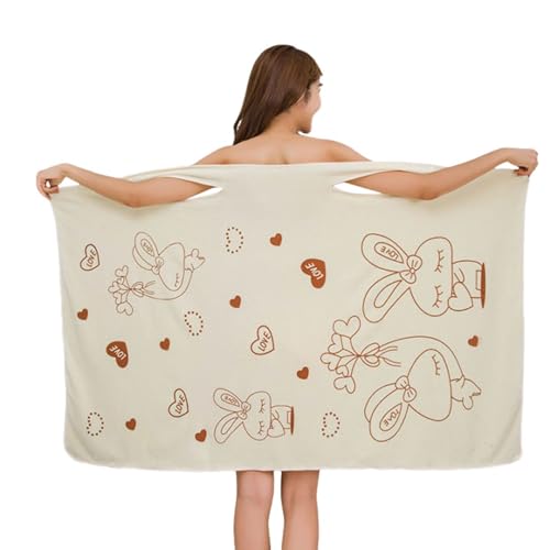 Damen Handtuch Saunakilt Bademäntel für Spa Dusche Verstellbare Robe mit Drucken Saunasarong Saunatuch Bequeme Home Wear Nachtwäsche Weich Sandfreies Strandtuch von MNRIUOCII