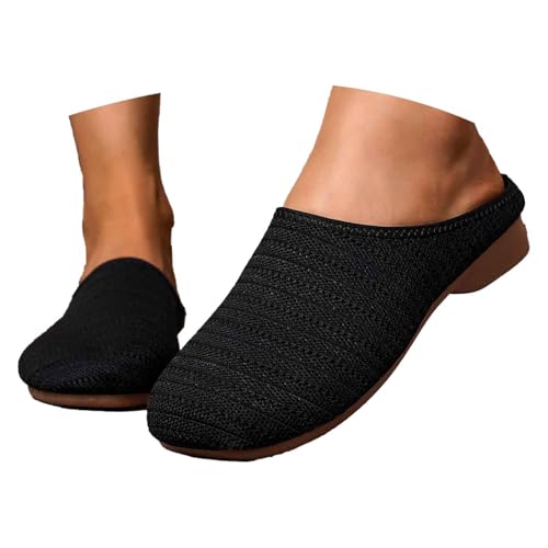 MNRIUOCII Clogs Damen Gartenschuhe Sommerschuhe Elegant Bootsschuhe Halbschuhe Slip On Freizeitschuhe Loafer Walkingschuhe Atmungsaktiv Bequeme Leichte Flache Schuhe Schlüpfschuhe von MNRIUOCII