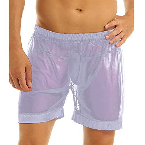 MNRIUOCII Herren Sexy Unterwäsche Boxershorts Mesh Atmungsaktive Unterhose Herren Mesh Shorts Durchsichtig mit großen Split Mesh Pants Slip Damen Spitze Set von MNRIUOCII