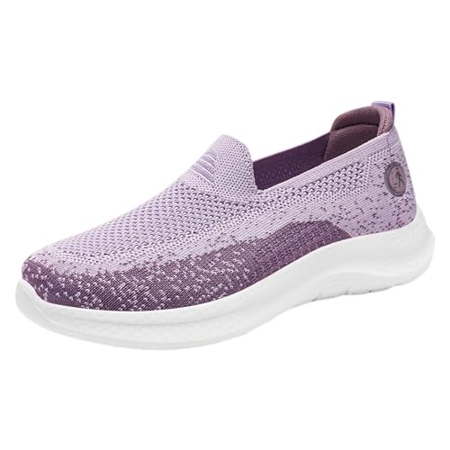 MNRIUOCII Orthopädische Schuhe Damen Einzelschuhe Mesh Stoffschuhe Leicht Atmungsaktive Wanderschuhe Sportschuhe Segelschuhe Slip On Sneaker Walkingschuhe Bequeme Freizeitschuhe Sommerschuhe von MNRIUOCII