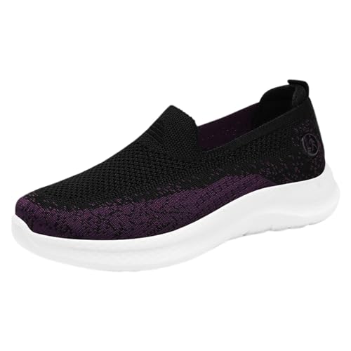 MNRIUOCII Orthopädische Schuhe Damen Einzelschuhe Mesh Stoffschuhe Leicht Atmungsaktive Wanderschuhe Sportschuhe Segelschuhe Slip On Sneaker Walkingschuhe Bequeme Freizeitschuhe Sommerschuhe von MNRIUOCII