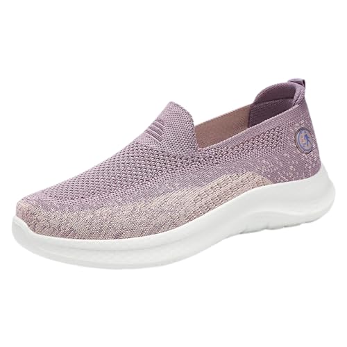 MNRIUOCII Orthopädische Schuhe Damen Einzelschuhe Mesh Stoffschuhe Leicht Atmungsaktive Wanderschuhe Sportschuhe Segelschuhe Slip On Sneaker Walkingschuhe Bequeme Freizeitschuhe Sommerschuhe von MNRIUOCII