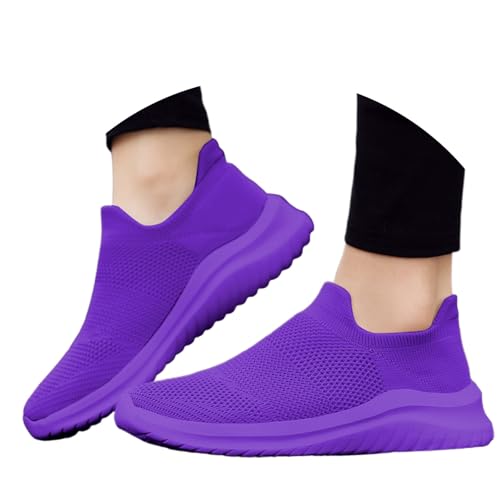 MNRIUOCII Sneaker Damen Mesh Laufschuhe Leichte Atmungsaktiv Sportschuhe Turnschuhe Bequem Schlupfschuhe Slip on Freizeitschuhe Straßenlaufschuhe Walkingschuhe Sommerschuhe Joggingschuhe von MNRIUOCII