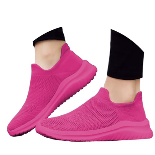 MNRIUOCII Sneaker Damen Mesh Laufschuhe Leichte Atmungsaktiv Sportschuhe Turnschuhe Bequem Schlupfschuhe Slip on Freizeitschuhe Straßenlaufschuhe Walkingschuhe Sommerschuhe Joggingschuhe von MNRIUOCII