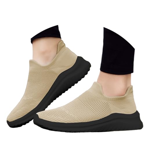 MNRIUOCII Sneaker Damen Mesh Laufschuhe Leichte Atmungsaktiv Sportschuhe Turnschuhe Bequem Schlupfschuhe Slip on Freizeitschuhe Straßenlaufschuhe Walkingschuhe Sommerschuhe Joggingschuhe von MNRIUOCII
