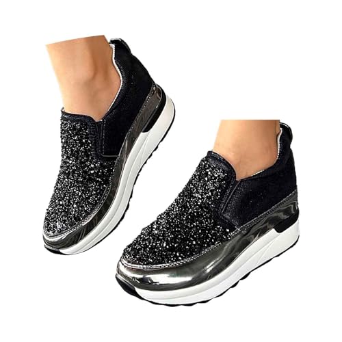 MNRIUOCII Sneaker Damen Sommer Glitzer Plateau Schuhe Modische Freizeitschuhe mit Dicker Sohle Elegante Damenschuhe mit Hohem Abend und Alltag Freizeitschuhe Joggingschuhe MNRIUOCII Sneaker Damen Sommer Glitzer Plateau Schuhe Modische Freizeitschuhe mit Dicker Sohle Elegante Damenschuhe mit Hohem Abend und Alltag Freizeitschuhe Joggingschuhe von MNRIUOCII
