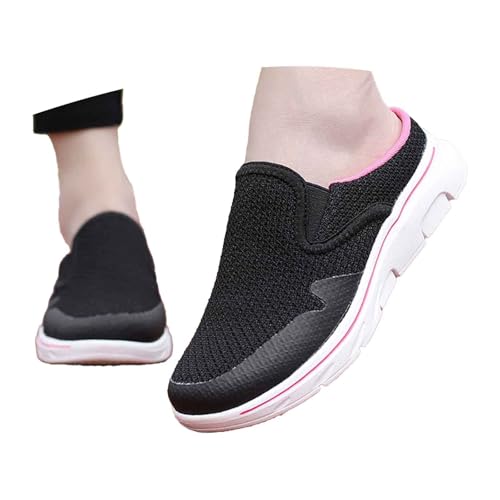 MNRIUOCII Sommer Sneaker Damen Leicht Atmungsaktive Mesh Schlupfschuhe Als Halbschuhe Sportliche Freizeitschuhe für Jogging und Täglichen Gebrauch mit Hohem Sportschuhe Laufschuhe von MNRIUOCII