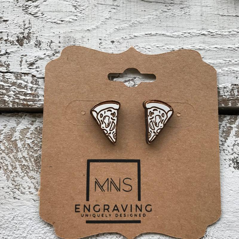 Pizza Ohrstecker Pizza Ohrstecker von MNSEngraving