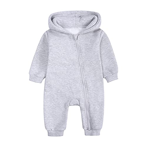 MNSWR Baby Fleece-Overall Säugling Baby Kapuzen Strampler Jungen Mädchen Strampler Strampler Mädchen Baby Set Jungen Wollfleece Overall Baby Baby Winterjacke von MNSWR