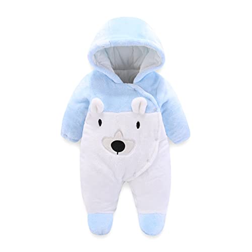 MNSWR Baby-Overall Baby-Strampler Schneeanzug Mit Kapuze Atmungsaktiver Unisex-Jumpsuit Baby Outfits Fleece Overall Baby Junge Baby Kleidung Mädchen Anzug Baby Jungen von MNSWR