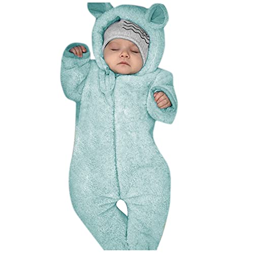 MNSWR Baby Overall Winter Für Mädchen & Jungen/Baby Strick Pullover Fleece Futter Bodysuit Atmungsaktiver Unisex-Jumpsuit Baby Anzug Weihnachtsoutfit Baby mädchen Newborn Set Kleidung BAB von MNSWR