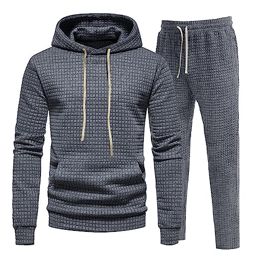 MNSWR Freizeitanzug Herren Kapuzenpullover Sweatjacke Herren Outfit Komplett Set Sommer Dicker Pullover Herren Pulover Strickpullover Herren Baumwolle Shirts Lang von MNSWR