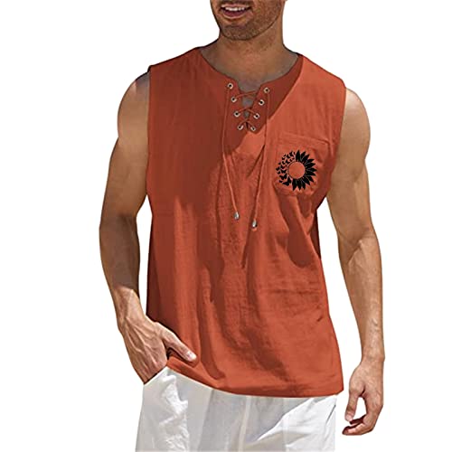 MNSWR Männer Tank Top,Herren Muskelshirts Daunenweste Weste Herren Anzug Braun Langarm Shirts Herren Sweatshirt Herren Ohne Kapuze Baumwolle Herren Sweatshirts von MNSWR