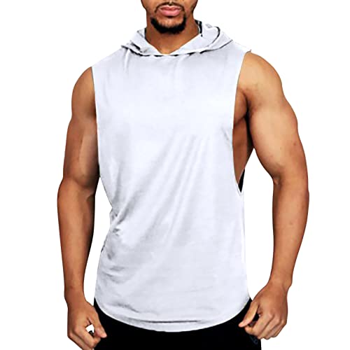 MNSWR Männer Tank Top,Muscle Shirt Herren Ärmellos Weste Weste Herren Anzug Rot Sweatshirt Jacke Herren Jack Sweatshirt Jungen Sweatshirt Herren Ohne Kapuze Weiß von MNSWR