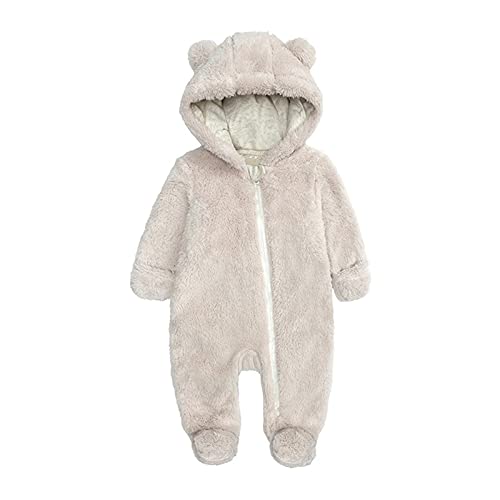 MNSWR Schneeanzug Baby Fleece Kapuze Overall Baumwolle Kapuzenjacke Overall Kinder Jungen Baby Schlafanzug Mädchen Baby Kleidung Mädchen Overalls Für Baby-Mädchen von MNSWR