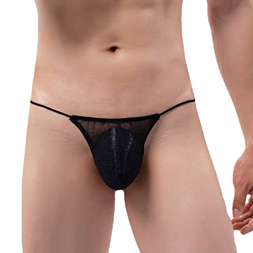 MNSWR Sexy Tanga Unterwäsche Sportunterwäsche Herren Nahtlos String Sexy Thong Low-Rise Sportunterwäsche Boxershorts Für Männer Herren Shorts Unterwäsche Schwarz Bikinis Unterwäsche P von MNSWR