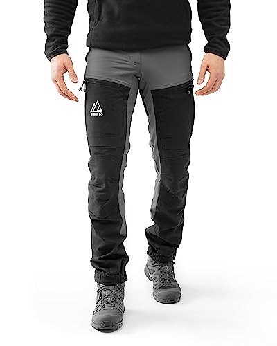 MNT10 Wanderhose für Herren – Leichte Outdoor Hose I Atmungsaktiv & Wasserabweisend I Praktische Taschen & Robuste Nähte | Stone Gray, S von MNT10