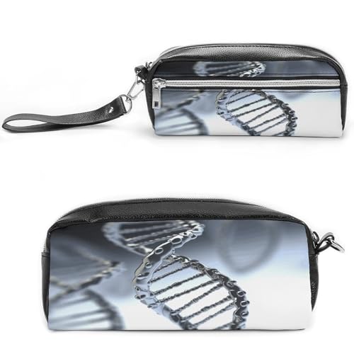 MNVTSKOP DNA-Make-up-Tasche mit Kette, klein, Kosmetiktasche, Reiseetui, tragbarer Schreibwaren-Organizer für Frauen, Lehrer von MNVTSKOP