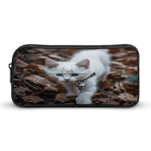 MNVTSKOP Federmäppchen mit blauen Augen, Katze, großes Fassungsvermögen, Federmäppchen, Büro-Federmäppchen für Männer und Frauen, Schreibtisch-Organizer MNVTSKOP Federmäppchen mit blauen Augen, Katze, großes Fassungsvermögen, Federmäppchen, Büro-Federmäppchen für Männer und Frauen, Schreibtisch-Organizer von MNVTSKOP