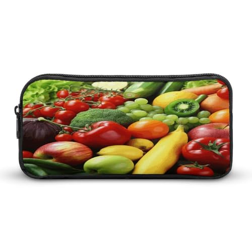 MNVTSKOP Federmäppchen mit frischem Gemüse, Obst, großes Fassungsvermögen, Federmäppchen für Männer und Frauen, Schreibtisch-Organizer MNVTSKOP Federmäppchen mit frischem Gemüse, Obst, großes Fassungsvermögen, Federmäppchen für Männer und Frauen, Schreibtisch-Organizer von MNVTSKOP