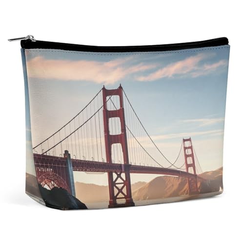 MNVTSKOP Golden Gate Bridge Kosmetiktasche, große Kapazität, Reise-Make-up-Tasche, trendig, tragbar, Kulturbeutel für Damen MNVTSKOP Golden Gate Bridge Kosmetiktasche, große Kapazität, Reise-Make-up-Tasche, trendig, tragbar, Kulturbeutel für Damen von MNVTSKOP