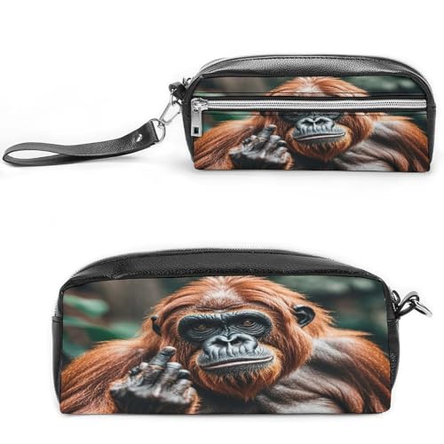 MNVTSKOP Gorillas Make-up-Tasche, kleine Kosmetiktasche, Reiseetui, tragbarer Schreibwaren-Organizer für Frauen, Lehrer von MNVTSKOP