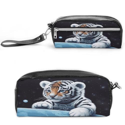 MNVTSKOP Kleiner Tiger im Weltraum Make-up-Tasche, kleine Kosmetiktasche, Reiseetui, tragbarer Schreibwaren-Organizer für Frauen, Lehrer MNVTSKOP Kleiner Tiger im Weltraum Make-up-Tasche, kleine Kosmetiktasche, Reiseetui, tragbarer Schreibwaren-Organizer für Frauen, Lehrer von MNVTSKOP