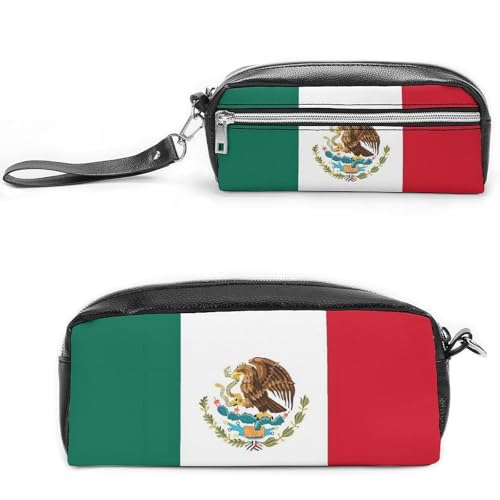 MNVTSKOP Make-up-Tasche, Motiv: Flagge von Mexiko, klein, Kosmetiktasche, tragbar, Schreibwaren-Organizer für Frauen, Lehrer MNVTSKOP Make-up-Tasche, Motiv: Flagge von Mexiko, klein, Kosmetiktasche, tragbar, Schreibwaren-Organizer für Frauen, Lehrer von MNVTSKOP