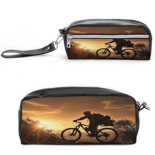 MNVTSKOP Make-up-Tasche für Mountainbike am Abend, kleine Kosmetiktasche, tragbar, Schreibwaren-Organizer für Frauen, Lehrer von MNVTSKOP